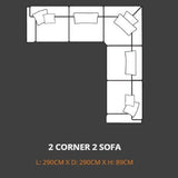 Lebus Corner Sofa Lebus Finesse Large Corner Sofa 2-C-2