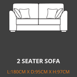 Your Home Furniture of Newark 2 Seater Sofa Lebus Grantley 2 Seater Sofa