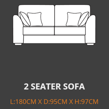 Your Home Furniture of Newark 2 Seater Sofa Lebus Grantley 2 Seater Sofa