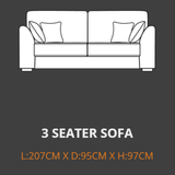Your Home Furniture of Newark 3 Seater Sofa Lebus Grantley 3 Seater Sofa