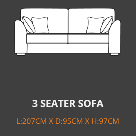 Your Home Furniture of Newark 3 Seater Sofa Lebus Grantley 3 Seater Sofa