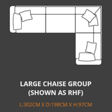 Your Home Furniture of Newark Chaise Sofa Lebus Grantley Large Chiase Sofa