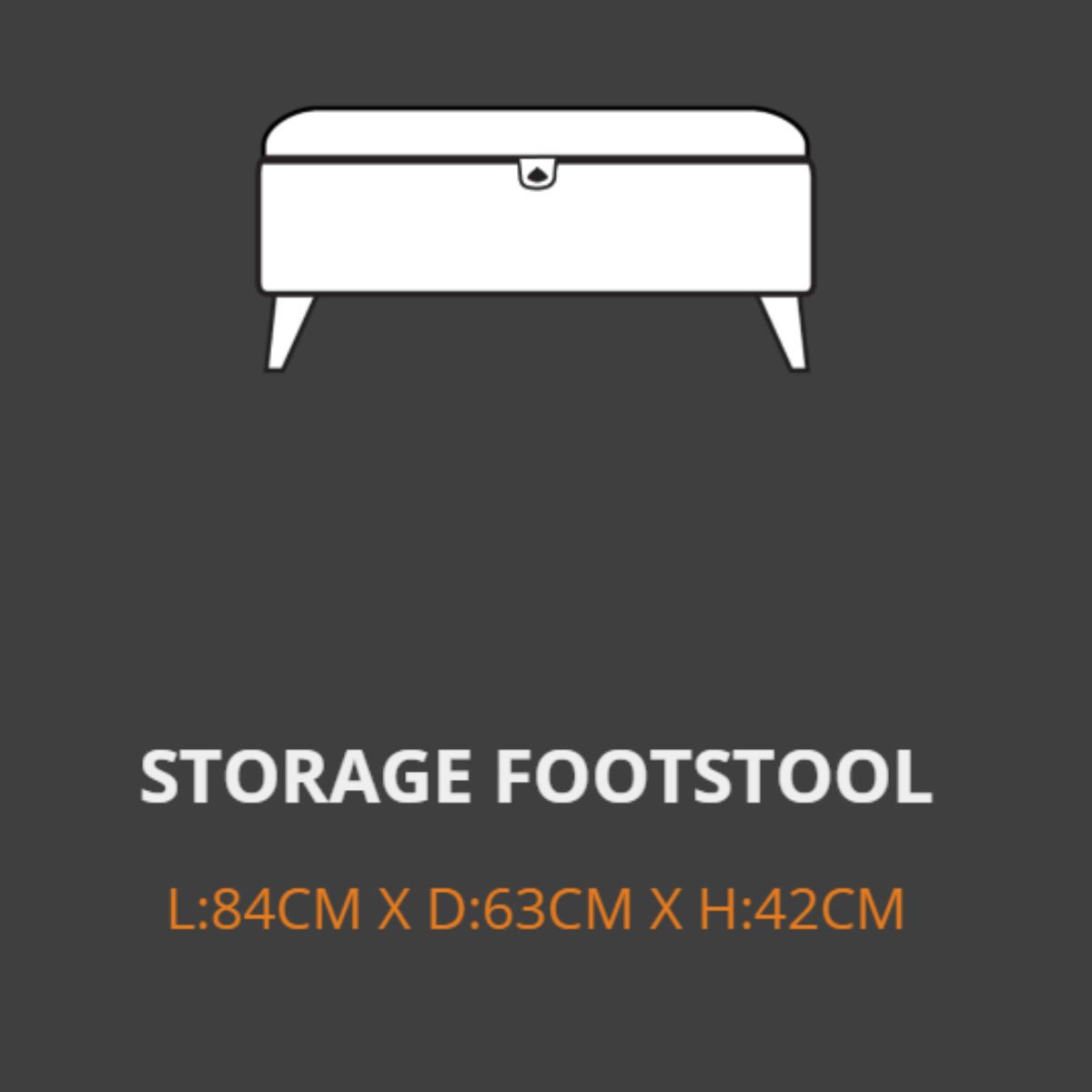 Your Home Furniture of Newark Foot Stool Lebus Grantley Storage Footstool