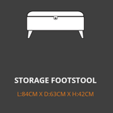 Your Home Furniture of Newark Foot Stool Lebus Grantley Storage Footstool