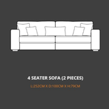 Lebus 4 Seater Sofa Lebus Henley 4 Seater Sofa