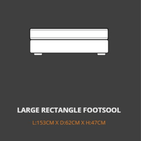 Lebus Foot Stool Lebus Henley Large Rectangular Fabric Foot Stool