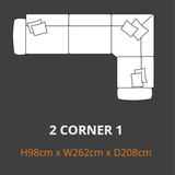 Lebus Corner Sofa Lebus Keaton 2C1 Sofa