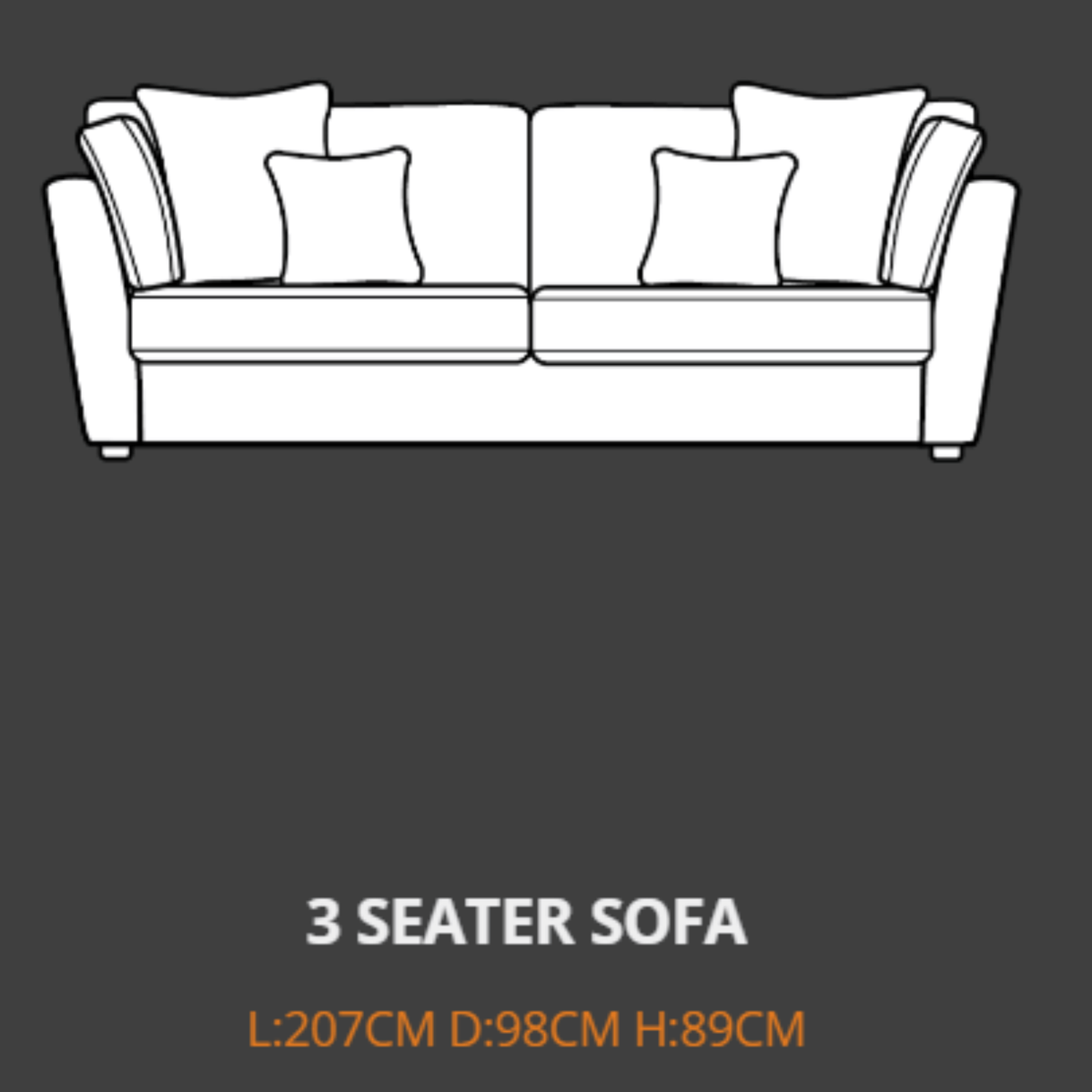 Lebus 3 Seater Sofa Lebus Nova 3 Seater Sofa