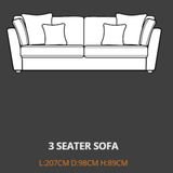 Lebus 3 Seater Sofa Lebus Nova 3 Seater Sofa