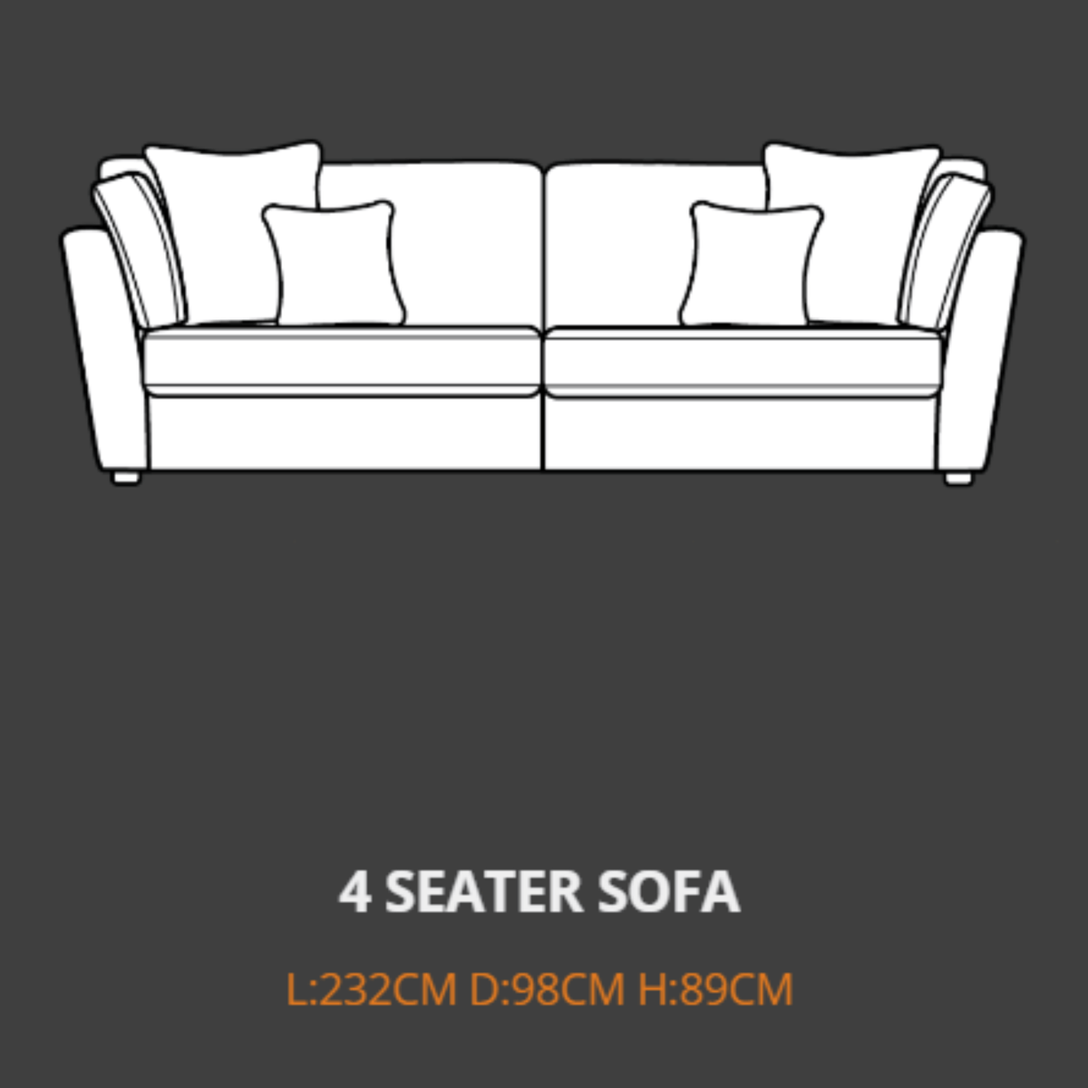 Lebus 4 Seater Sofa Lebus Nova 4 Seater Sofa