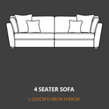 Lebus 4 Seater Sofa Lebus Nova 4 Seater Sofa