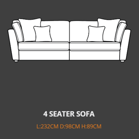 Lebus 4 Seater Sofa Lebus Nova 4 Seater Sofa