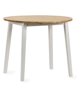 Julian Bowen Dining Tables Linwood Round Drop Leaf Table - Natural Top