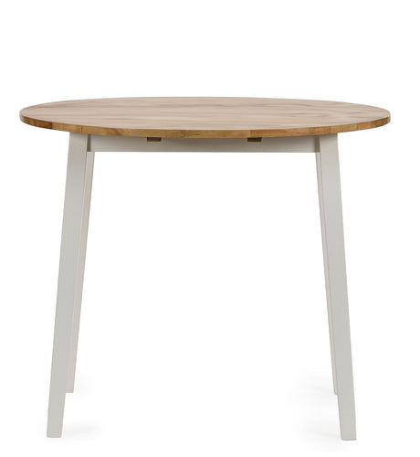 Julian Bowen Dining Tables Linwood Round Drop Leaf Table - Natural Top