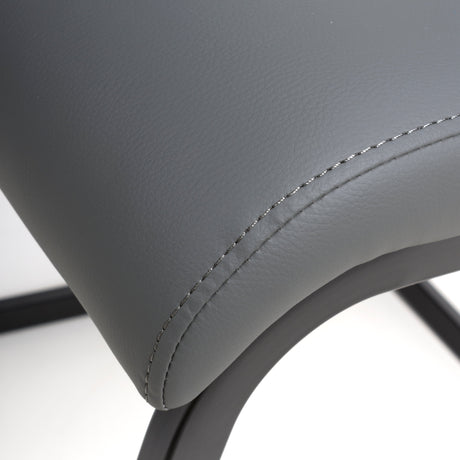 Furniture Link Dining Chair Loft Grey Dining Chair Black Leg (Sold in Pairs)