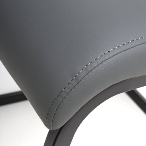 Furniture Link Dining Chair Loft Grey Dining Chair Black Leg (Sold in Pairs)
