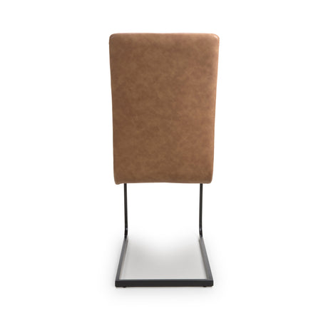 Furniture Link Dining Chair Loft Tan Dining Chair Black Leg (Sold in Pairs)