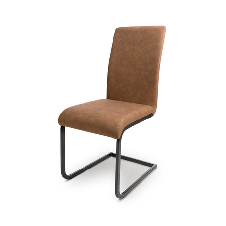 Furniture Link Dining Chair Loft Tan Dining Chair Black Leg (Sold in Pairs)