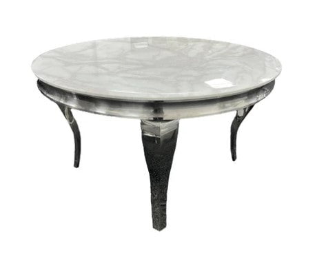 AWST Dining Table Louis 1.3m Round Marble Dining Table