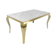 AWST Dining Table Louis Gold 1.5m Marble Dining Table