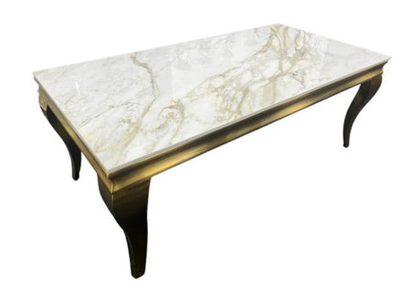 AWST Coffee Table Louis Gold Marble Coffee Table