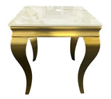 AWST Lamp Table Louis Gold Marble Lamp Table
