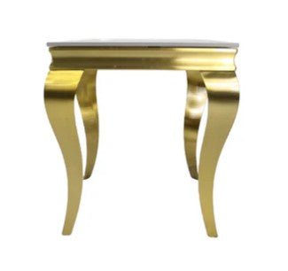 AWST Lamp Table Louis Gold Marble Lamp Table