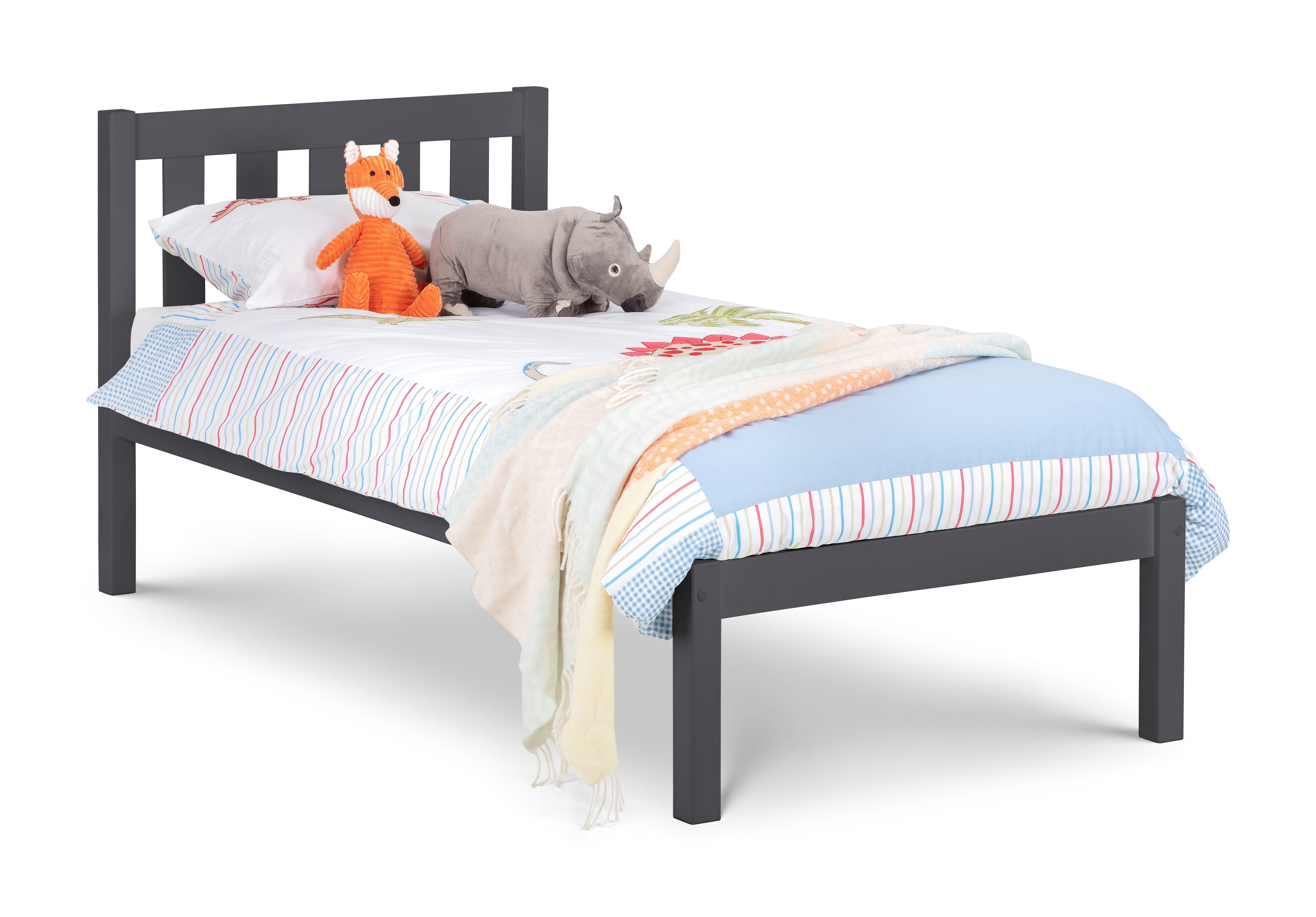 Julian Bowen Bed Luna 90cm Single Bed - Anthracite