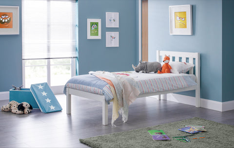 Julian Bowen Bed Luna 90cm Single Bed - Surf White