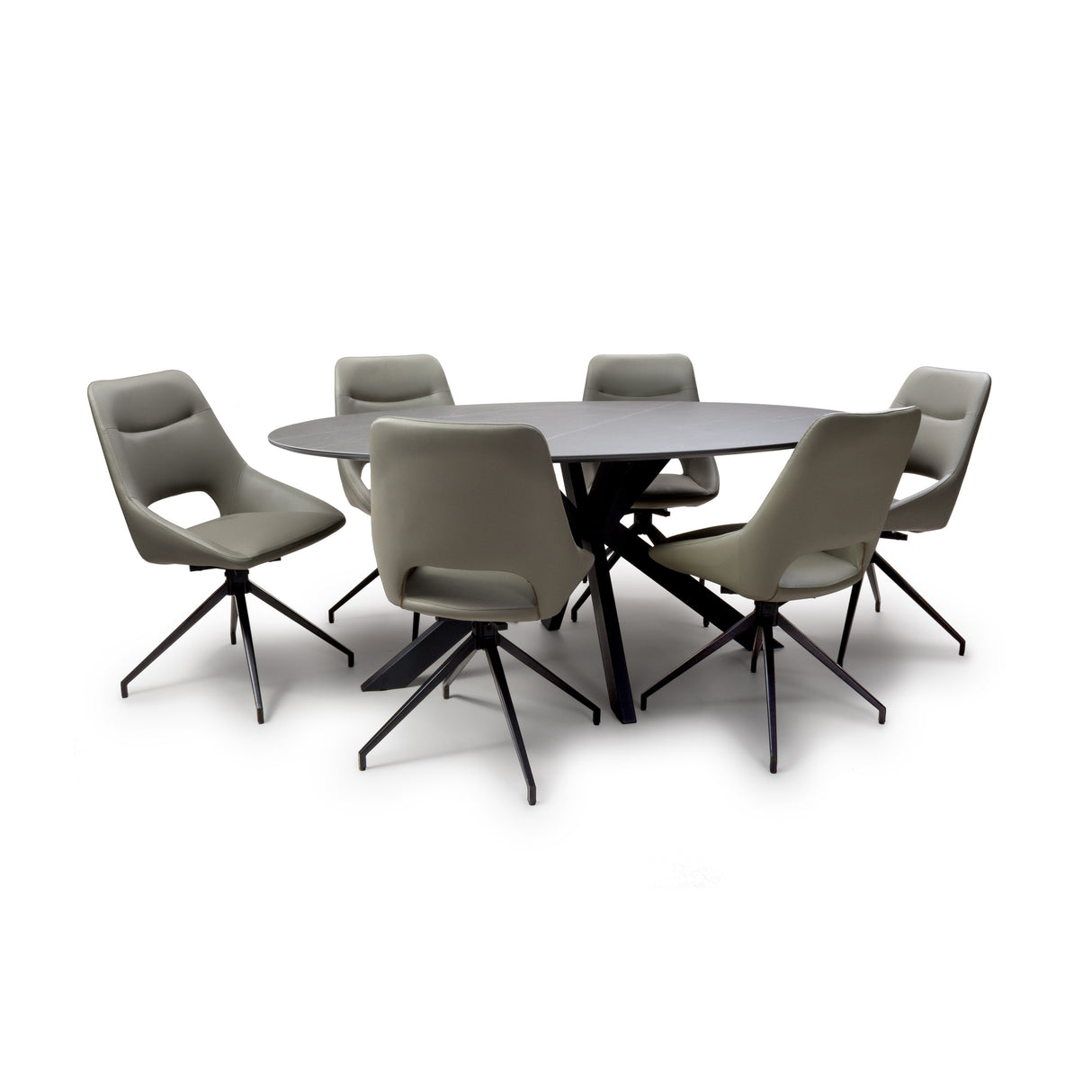 Furniture Link Dining Table Extending Lunar Oval Table 1800mm