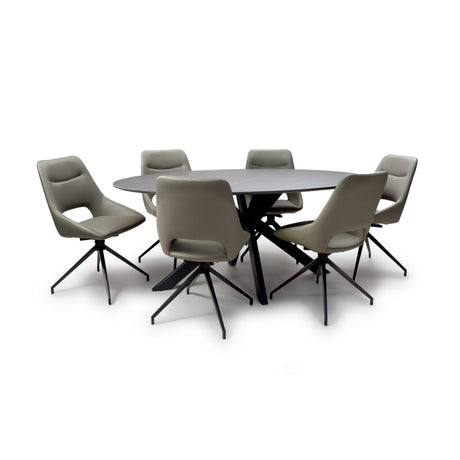 Furniture Link Dining Table Extending Lunar Oval Table 1800mm