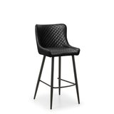 Julian Bowen Bar Stools Luxe Faux Leather Barstool - Black