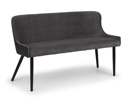 Julian Bowen Benches Luxe High Back Bench - Grey