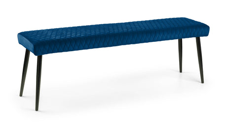 Julian Bowen Benches Luxe Low Bench - Blue