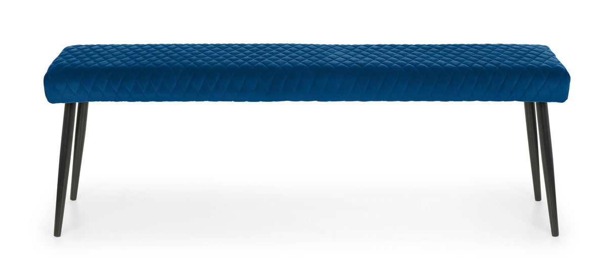 Julian Bowen Benches Luxe Low Bench - Blue
