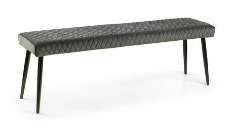Julian Bowen Benches Luxe Low Bench - Grey