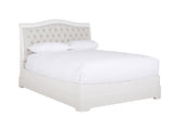 Vida Living Bed Mabel Bed Bone with Upholstered Headboard (Double - 4'6)