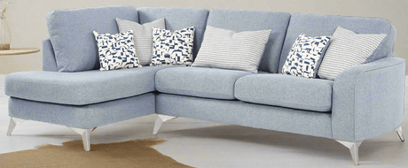 Lebus Corner Sofa Blue Madena Left Hand Facing Chaise Sofa
