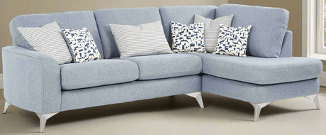 Lebus Corner Sofa Blue Madena Right Hand Facing Chaise Sofa