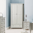 Julian Bowen Wardrobes Maine 2 Door Combination Wardrobe - Dove Grey