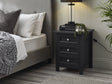 Julian Bowen Bedside Maine 3 Drawer Bedside - Anthracite