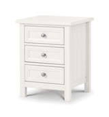Julian Bowen Bedside Maine 3 Drawer Bedside - Surf White