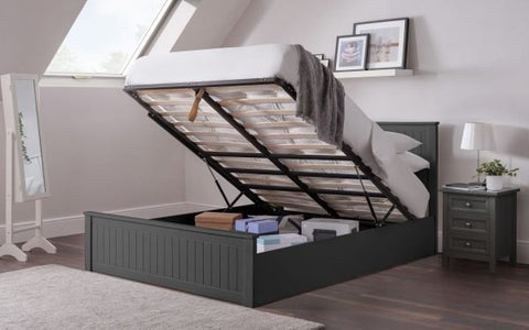 Maine Ottoman Storage 135cm Double Bed - Anthracite