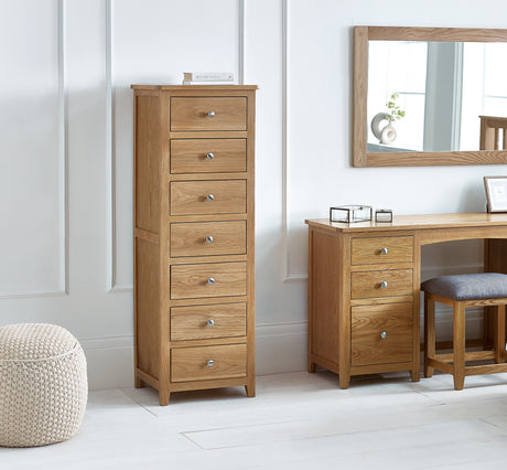 Julian Bowen Chests Mallory 7 Drawer Narrow Chest
