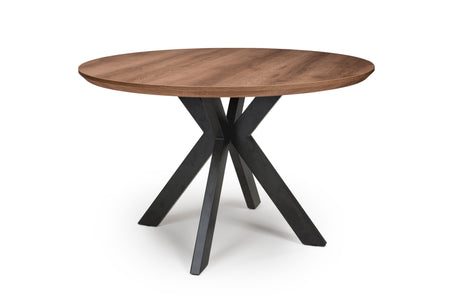 Furniture Link Dining Table Light Walnut Manhattan 1200mm Round Dining Table