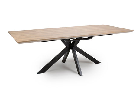 Furniture Link Dining Table Extending Oak Manhattan 1800mm Extending Dining Table