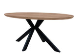 Furniture Link Dining Table Light Walnut Manhattan 1800mm Oval Dining Table