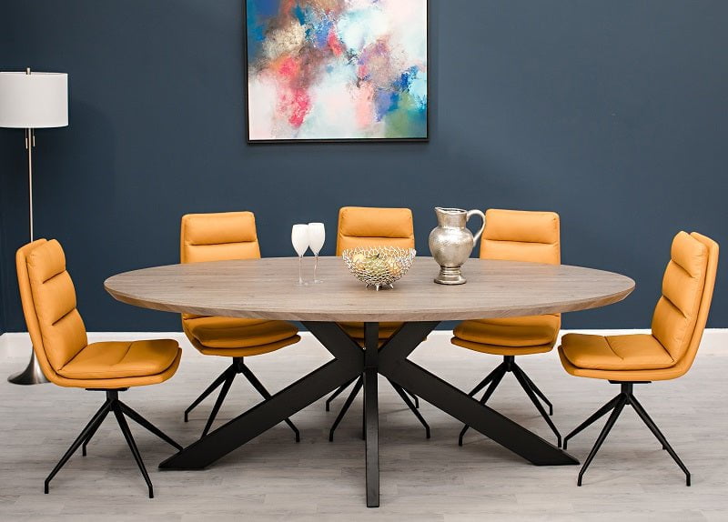 Furniture Link Dining Table Manhattan 2200mm Oval Dining Table
