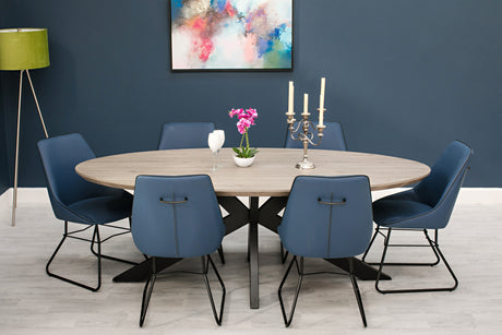 Furniture Link Dining Table Manhattan 2200mm Oval Dining Table