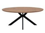 Furniture Link Dining Table Light Walnut Manhattan 2200mm Oval Dining Table
